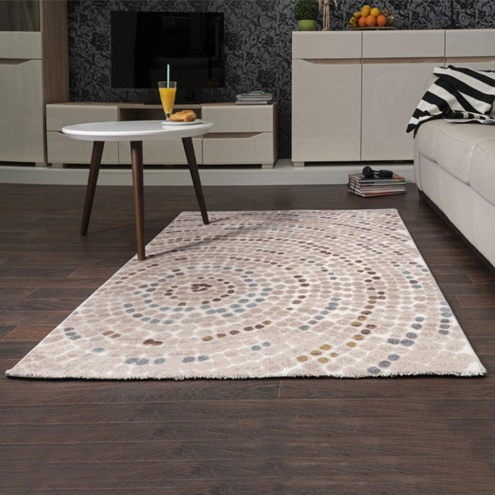 CARPET BOHO COLORED DOTS 160X230CM