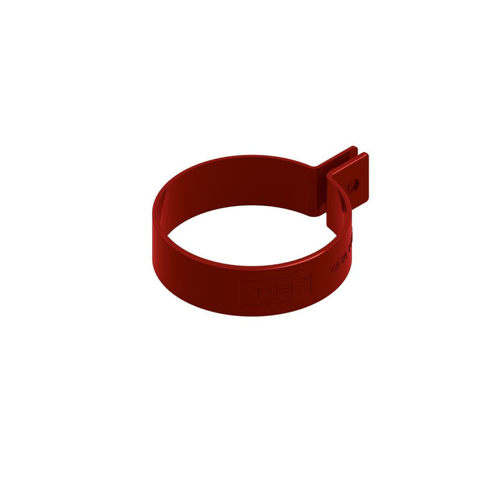 CLAMP DRAIN PIPE 80MM PVC RED
