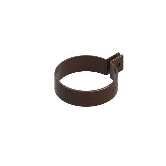 CLAMP DRAIN PIPE 80MM PVC BROWN