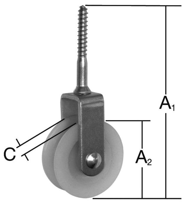 REEL 8MM WITH SCREW FOR WOOD/120/30 ZINC