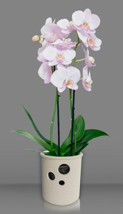 ORCHID CYLINDER POT 13.5 CM BEIGE