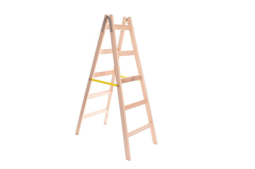 WOODEN LADDER 2X5 STEPS 160CM 150KG