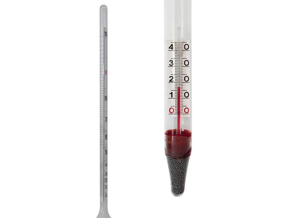 ALCOHOLOMETER WITH A THERMOMETER