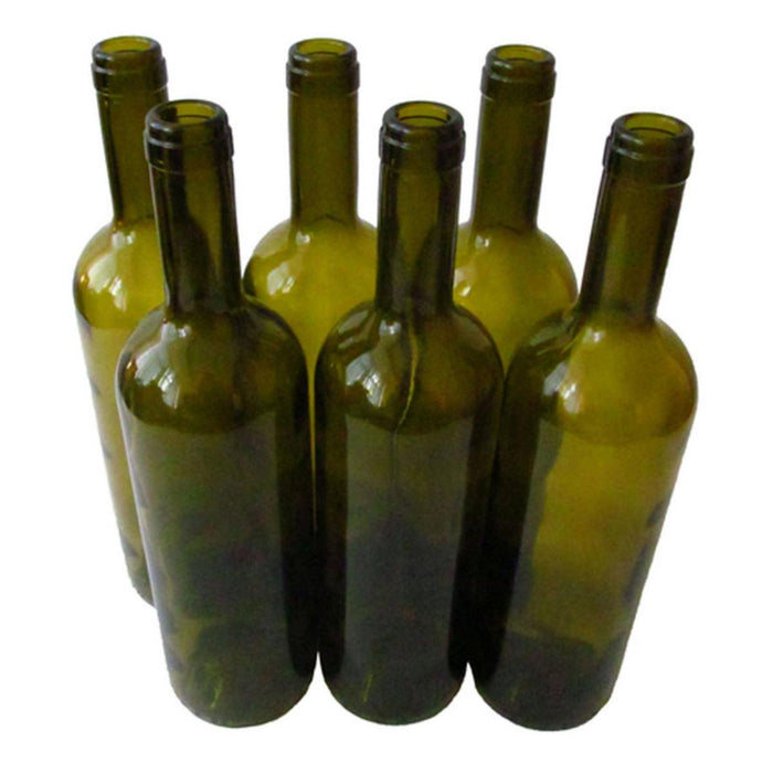 WINE BOTTLES 750ML DARK 6PCS