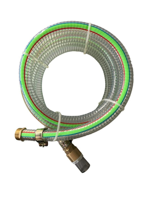 SUCTION HOSE 4M WITH VALVE AND CONNECTIONS