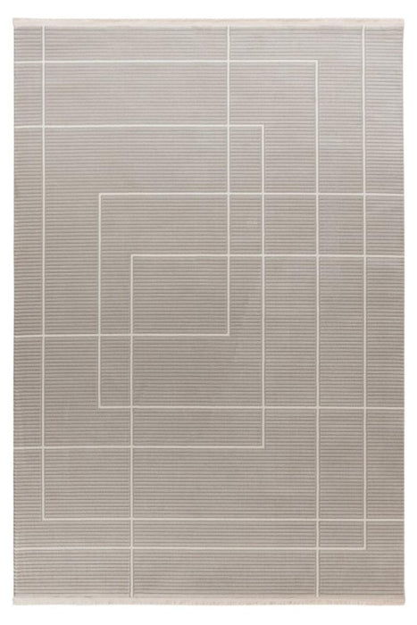 CARPET ELIF 80/150CM SILVER RECTANGLES