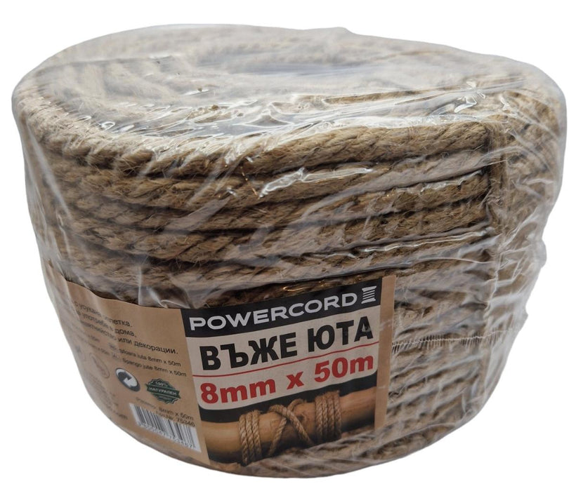 JUTE ROPE 8MM X 50M