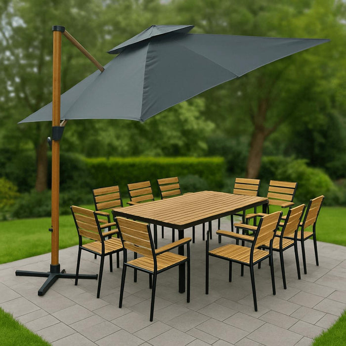 GARDEN CHAIR DALLAS METAL AND ACACIA