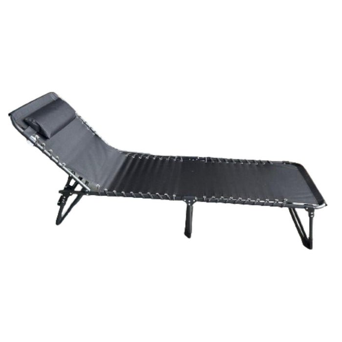 FOLDING BED BLACK COLOR 188X56X28 CM