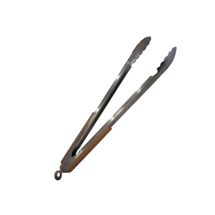 BARBECUE CLIP 50CM WOODEN HANDLE