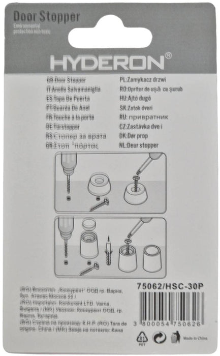 DOOR STOPPER HSC-30P CLEAR WITH SCREW