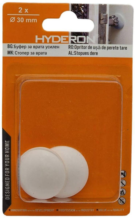 DOOR BUFFER REINFORCED HB-301 WHITE 30MM