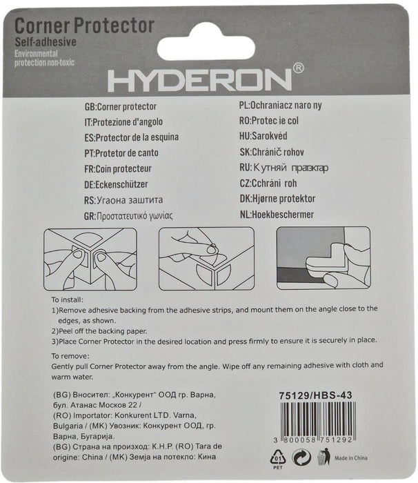 PROTECT CORNER HBS-43 43MM TRANSPARENT 4PCS.