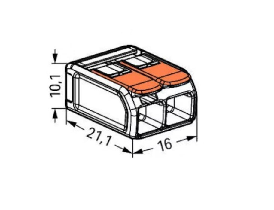 SPLIT TERMINAL 10PCS 2X0.5-6MM2 WAGO