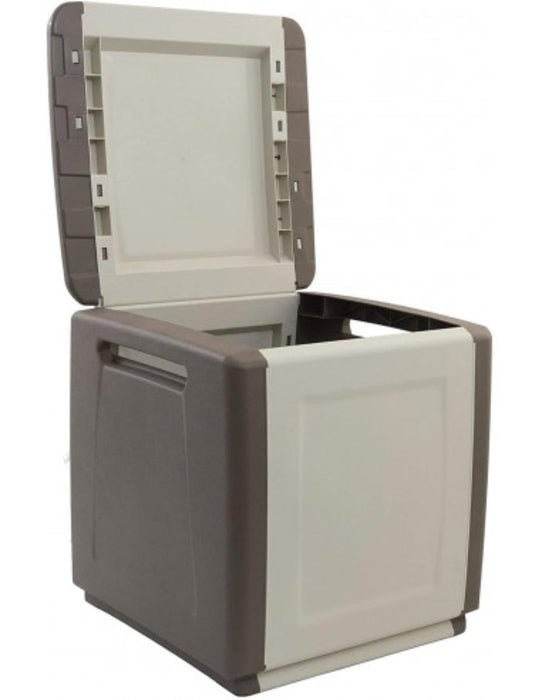 PVC CRATE BEIGE 54X53X57CM 130 LITERS