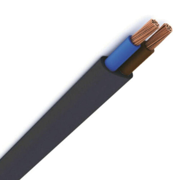CABLE H03VVH2-F 2X0.75MM2 BLACK 25M