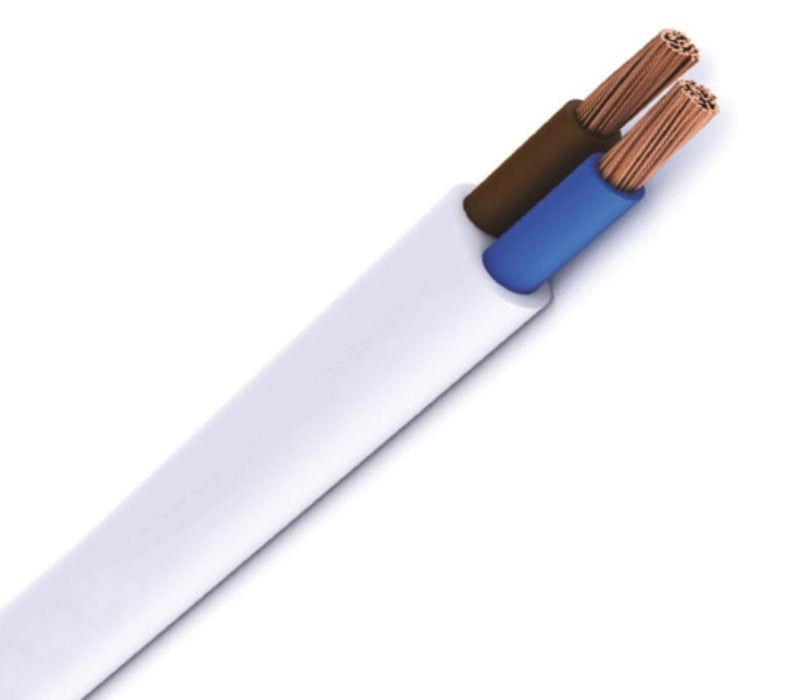 CABLE H03VVH2-F 2X0.50MM2 WHITE 25M