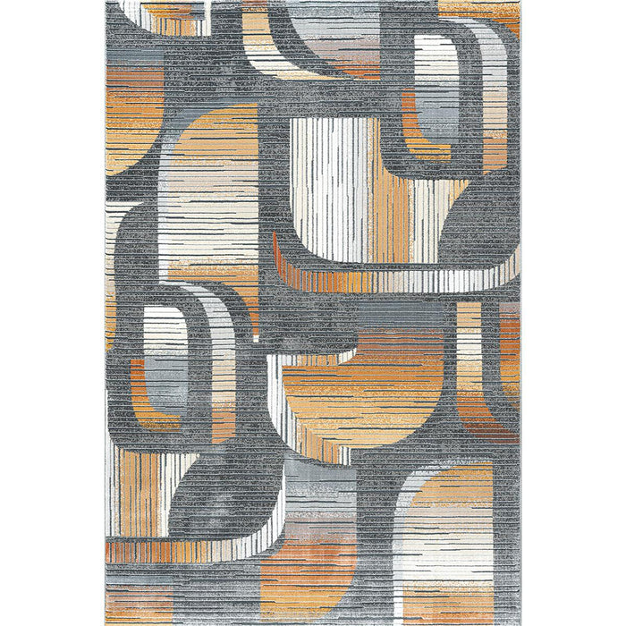 KILIM CANYON ORANGE FIGURES GRAY 200X29