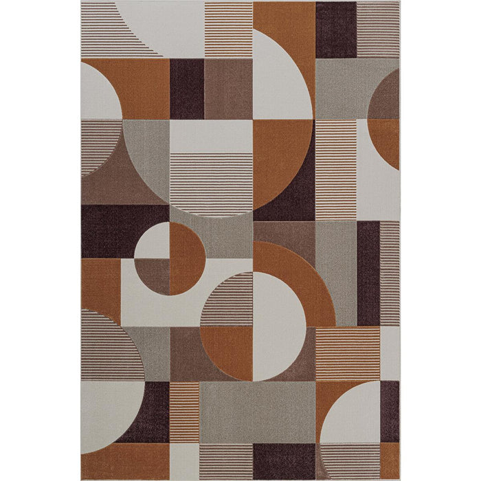 MILANO CARPET ROUND SQUARES ORANGE 160X