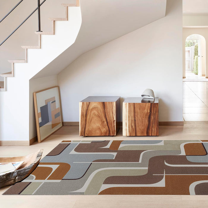 KILIM MILANO FIGURES ORANGE 160X230 CM
