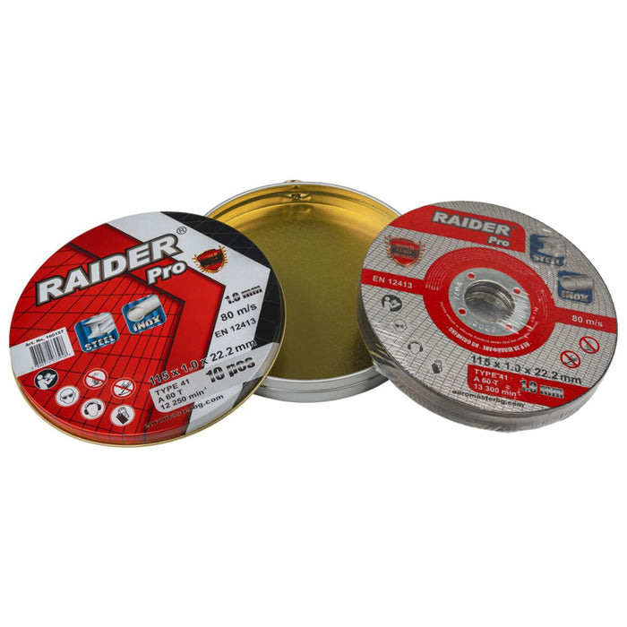 METAL DISC 115X1.0MM 10PCS RAIDER