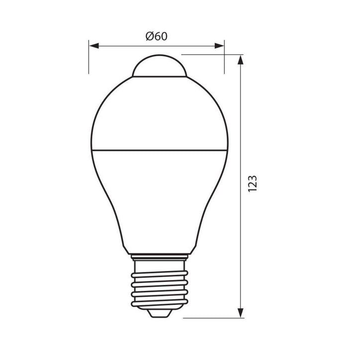 LED LAMP WITH SENSOR 11W E27 230V 4000K