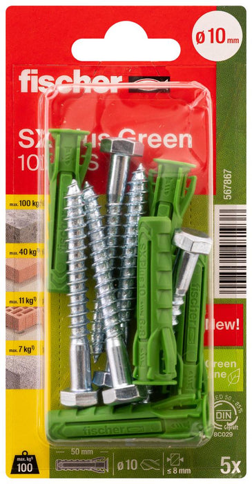 UNIVERSAL DOUBLE SCREW SXPLGR Ф10Х50MM 5PCS