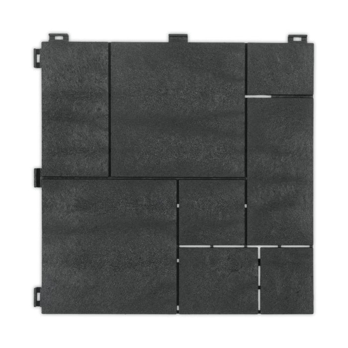DECKING TILE MOSAIC GRAPHITE 30X30CM 6PCS