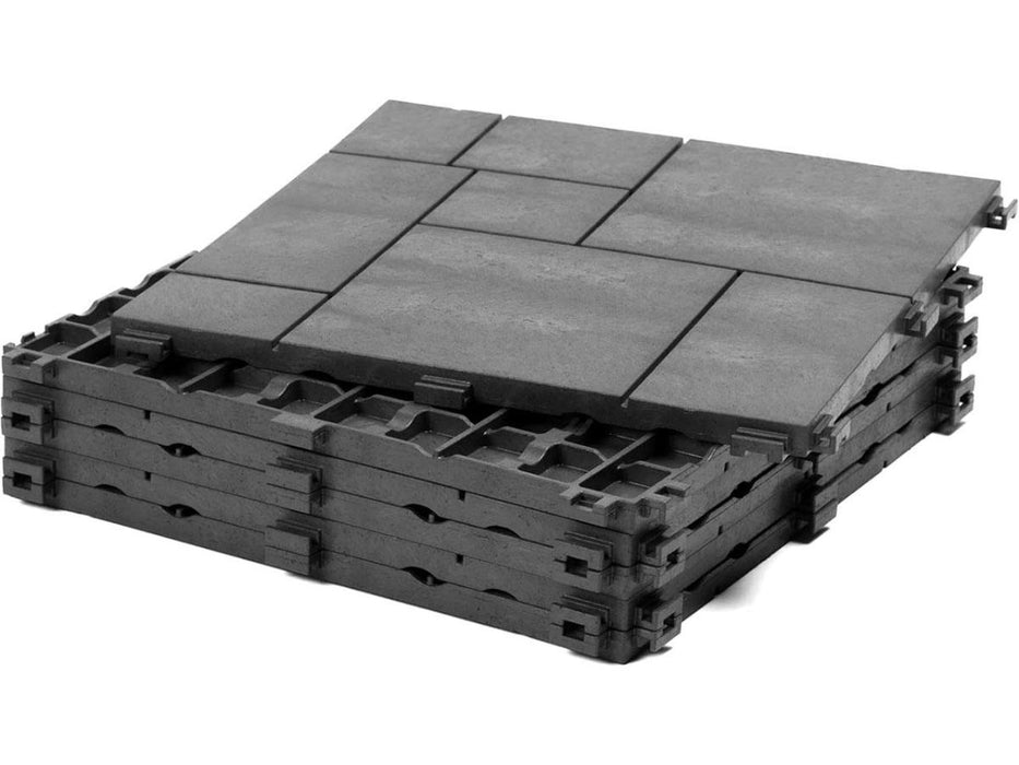 DECKING TILE MOSAIC GRAPHITE 30X30CM 6PCS