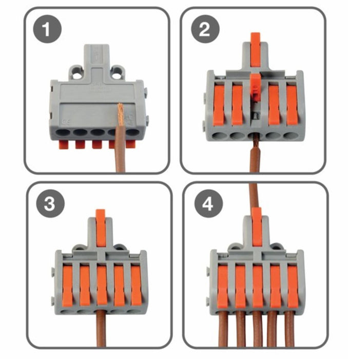 QUICK CONNECTOR 1P/5X0.2-4MM2 COMMEL