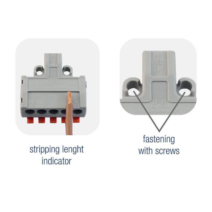 QUICK CONNECTOR 1P/5X0.2-4MM2 COMMEL