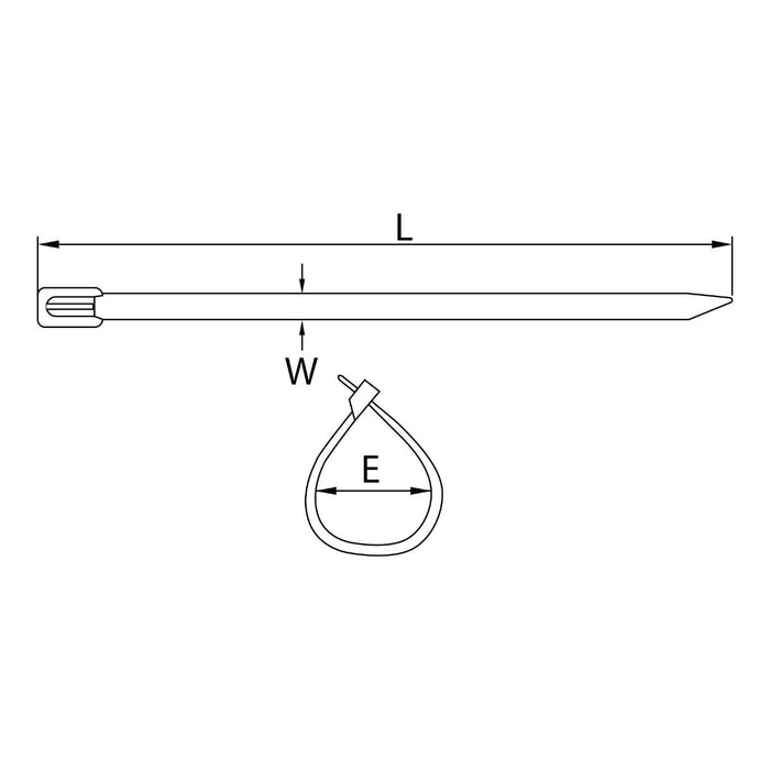 CABLE TIE STEEL 500X4.6MM COMMEL