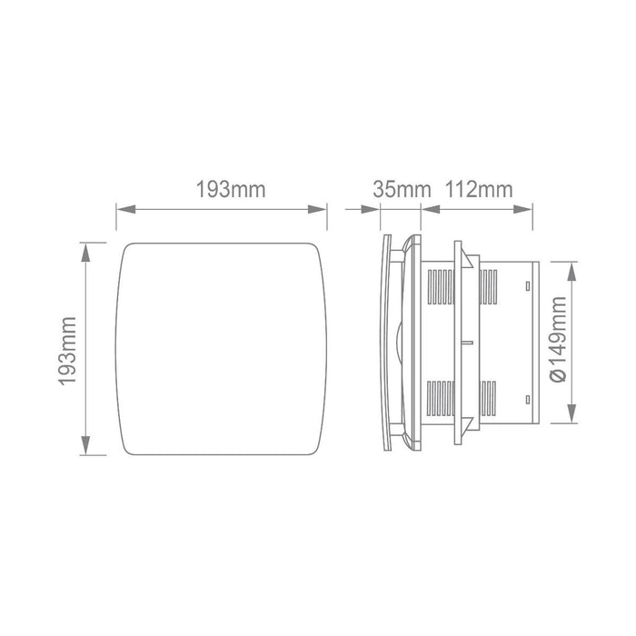 FAN F150MM WHITE 240M3/H 18W COMMEL