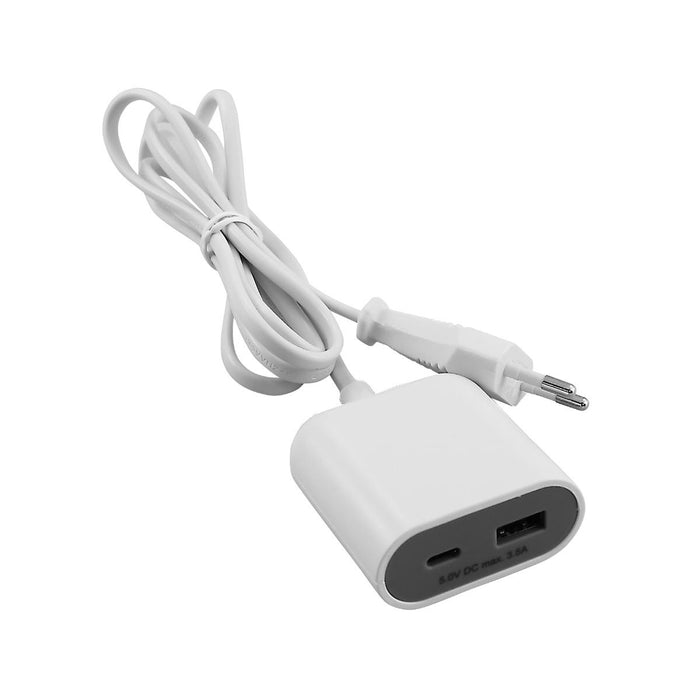 EXTENSION 1.5M 2XUSB A+C 15W WHITE COMMEL