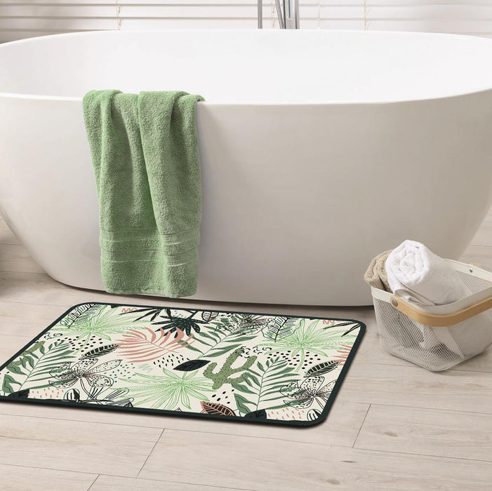 ABSORBENT MAT 40/60CM GREEN LEAVES