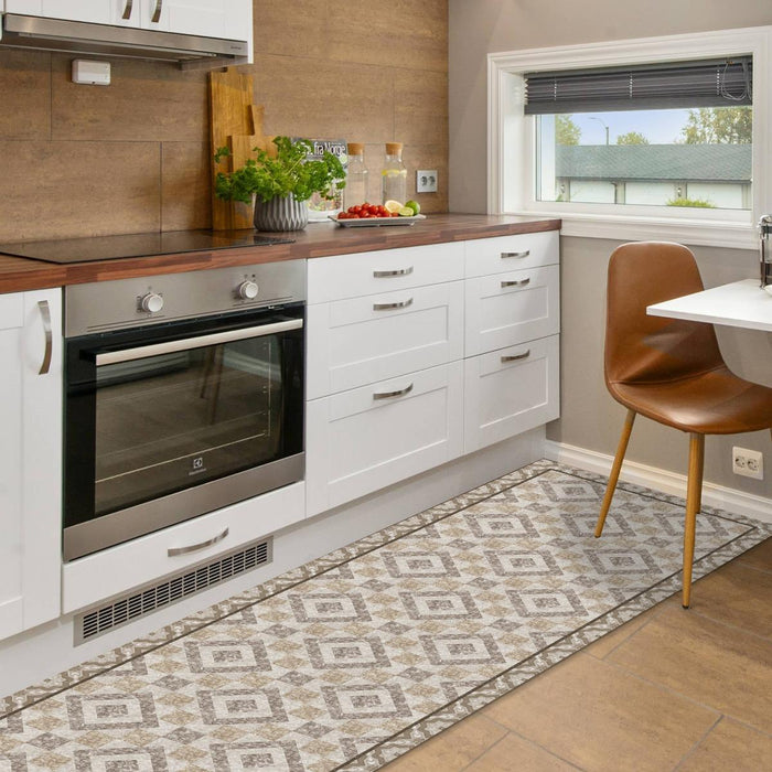 VINYL MAT 50/240CM RHOMBE BEIGE