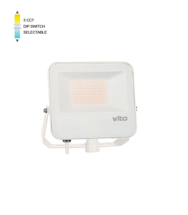 LED FLOODLIGHT DANUBE 50W 3CCT IP66 WHITE