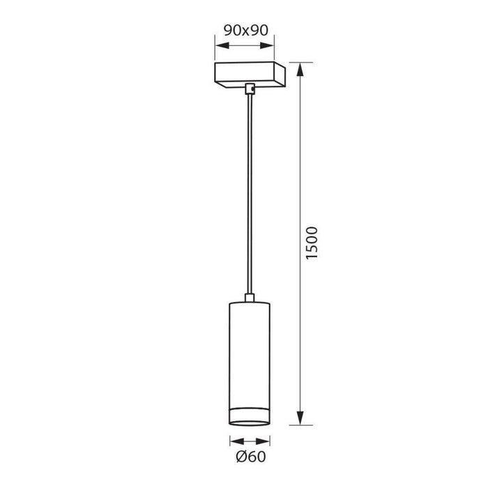 BENITO PENDANT 1XGU10 BLACK