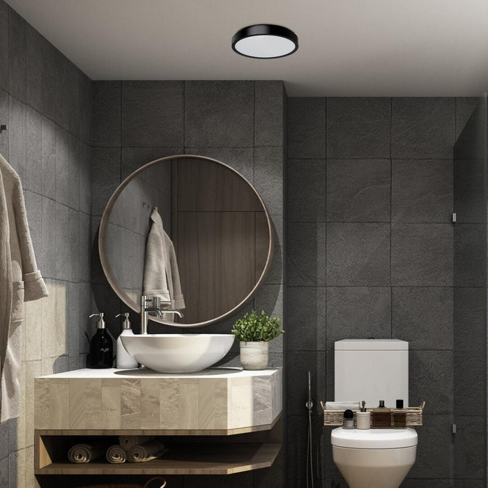 BATHROOM CEILING LIGHT SAMIRA 18W ROUND BLACK