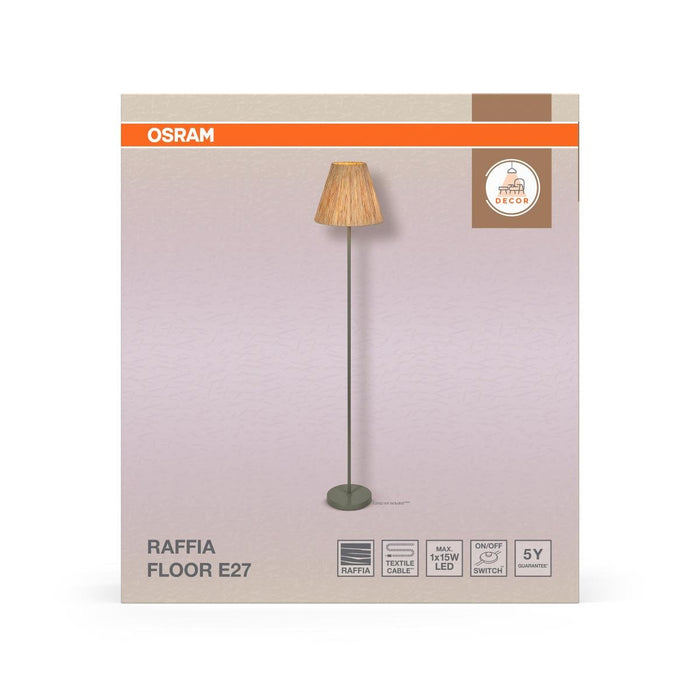 FLOOR LAMP DECOR RAFFIA E27 BROWN