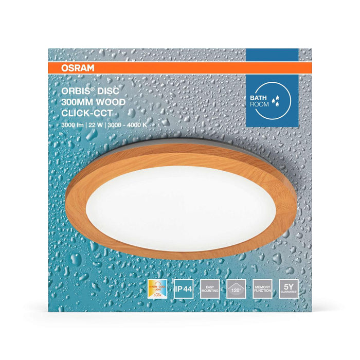 LED LIGHTING ORBIS DISC 30CM WOOD