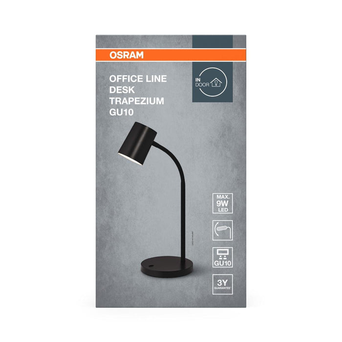 TABLE LAMP DESK TRAPEZIUM GU10 BLACK