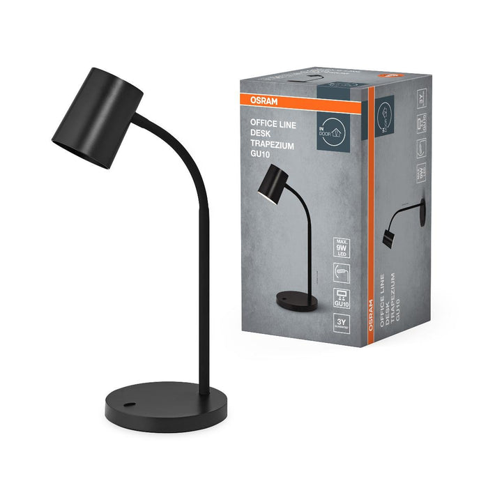 TABLE LAMP DESK TRAPEZIUM GU10 BLACK