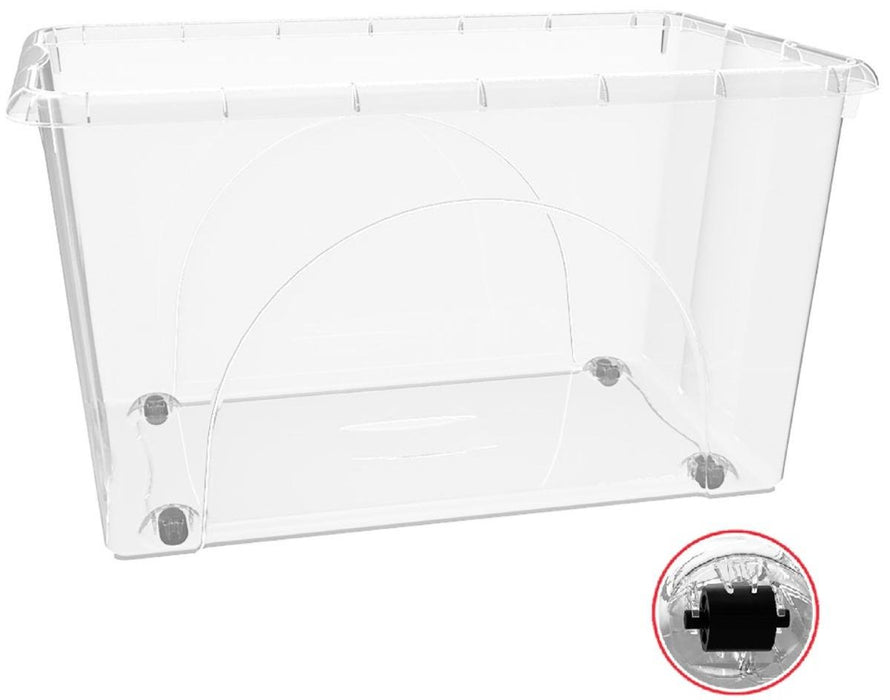 BOX WITH WHEELS DUNE 60L TRANSPARENT