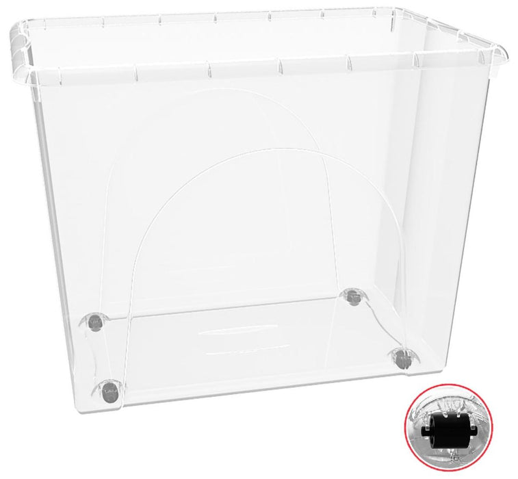BOX WITH WHEELS DUNE 80L TRANSPARENT