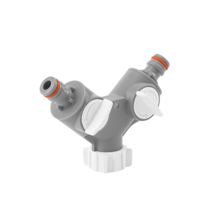 DOUBLE SPLITTER + STOP 3/4'' BRADAS