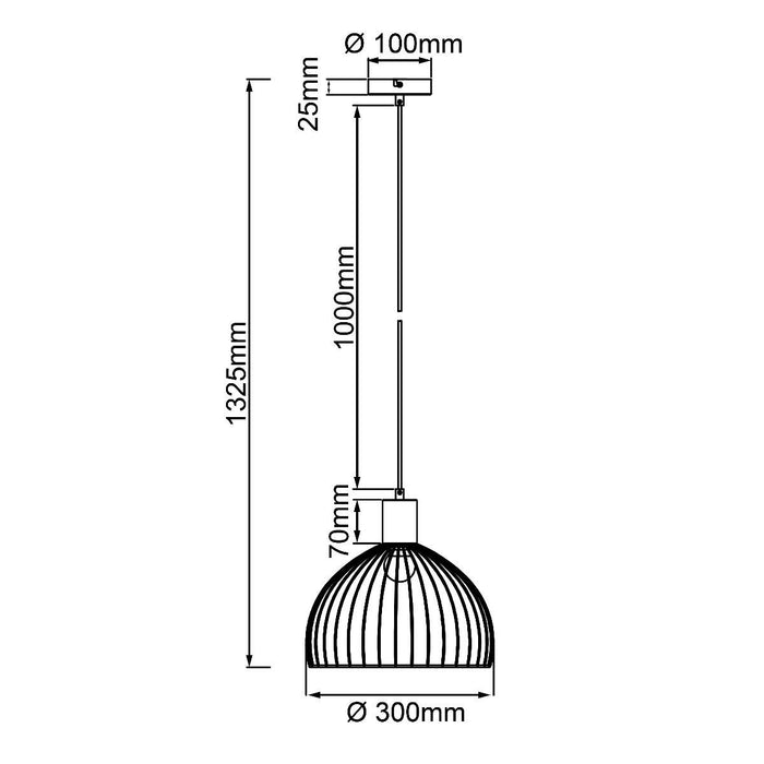 PENDEL BLACKY 1ХE27 Ф30 CM