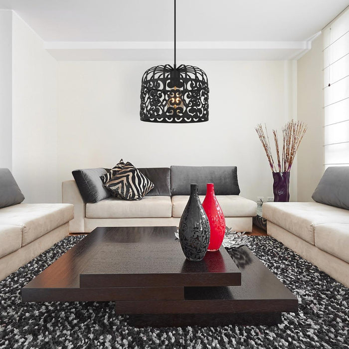 PENDANT LAMP ALESSANDRA 1XE27 60W BLACK MATTE