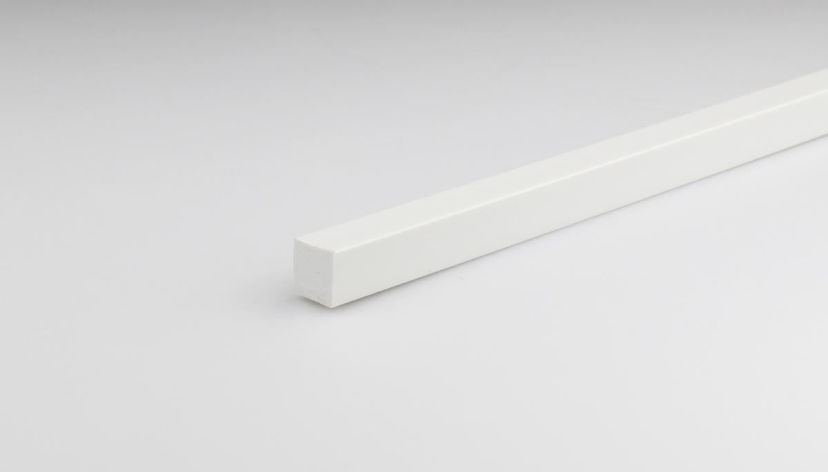 SQUARE PROFILE 1M 10X10 PVC WHITE