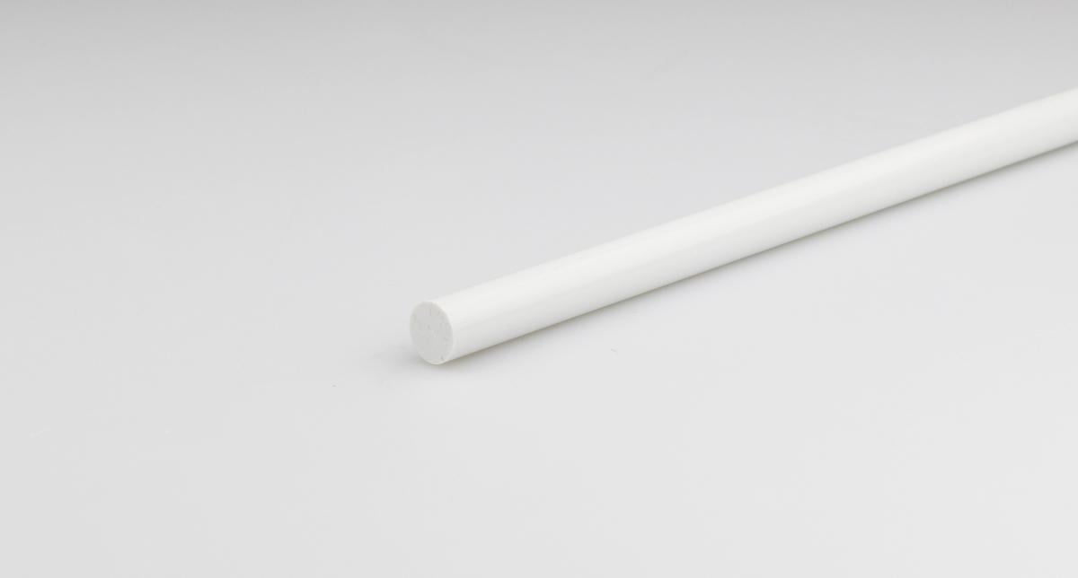 PVC ROUND PROFILE 8MM/1M WHITE